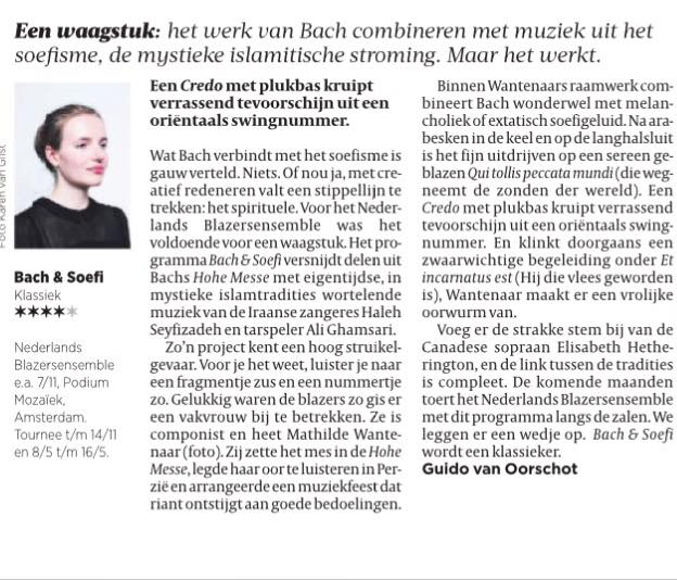 EH recensie Volkskrant 2018 NBE Bach Soefli